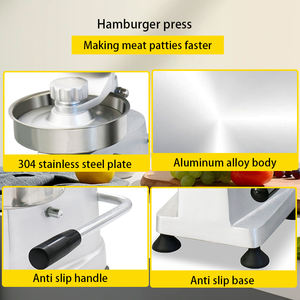 เครื่องทำไส้กรอกและแฮมเบอร์เกอร์แบบ 3-in-1 รุ่น Jinkun JK-310 ทำจากอะลูมิเนียม เป็นมิตรกับสิ่งแวดล้อม พร้อมกระดาษรองทำเนื้อ 500 แผ่น สำหรับร้านอาหาร - Product Image 2