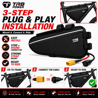 Batterie de vélo électrique 48V 50Ah, grand sac souple, pack pour cadre triangulaire, stock AU, livraison locale pour vélos de banlieue et de trail en Australie