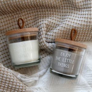 Velas coloridas de cera de soja con tapa de vidrio transparente Fragancia para el hogar <span class=keywords><strong>Candelas</strong></span> perfumadas neutras para Diwali Ramadán Vacaciones o uso de bares - Product Image 5