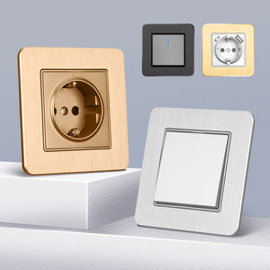 यू एल्यूमीनियम चार रंग usb प्रकार सी दीवार पुनर्ग्रहण सॉकेट आउटलेट यूरोप गेलोप जर्मनी स्कुको 2 पी + ई सॉकेट यूएसबी सी के साथ - Product Image 1