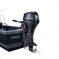 Fornlong Baru 6HP Mesin Tempel Bensin 2 Tak Ringan dan Kompak untuk Penggerak Perahu Memancing Gaya Yamaha