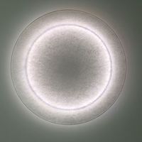 Dimmable couleur changeante pleine lune applique murale créative café Bar atmosphère pour salon chambre décor papier abat-jour appliques murales