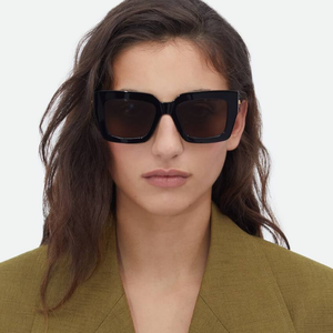 Bottega BV Oversized Square Sunglasses Thick Acetate Frame UV Protection Fashion Eyewear for Men Women Veneta - Product Image 2