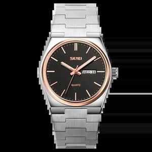 Skmei jam tangan kuarsa untuk pria, arloji asli mewah 9288, jam tangan bisnis modis bahan baja tahan karat untuk pria - Product Image 5