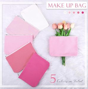 STELLAR PATH Promotional Custom Logo Print Washable Zipper Lady Style Cotton Canvas Reusable Makeup Pouch Cosmetic <b>Bags</b> - Product Image 3