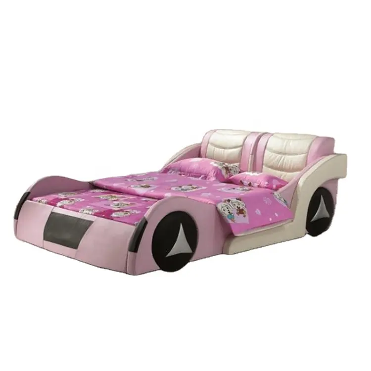 बच्चों सो बिस्तर बेडरूम फर्नीचर बिस्तर सेट प्यारा मजेदार कार शैली बिस्तर