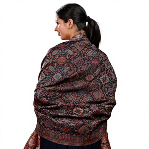 Chal Afgano Tradicional de Lana con Diseño Paisley, Bufanda Étnica con Estampado Floral, para Uso Diario, Unisex - Product Image 5