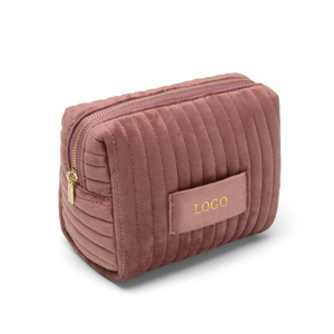 <span class=keywords><strong>Pochette</strong></span> cosmétique en velours rose, <span class=keywords><strong>multi</strong></span>-tailles, portable, légère, organiseur de voyage pour articles de toilette, cadeau pour salon de beauté, spa - Product Image 3