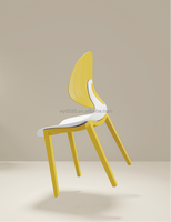 Chaises de bureau ergonomiques bleues confortables à quatre pieds pour usage domestique, à prix abordable