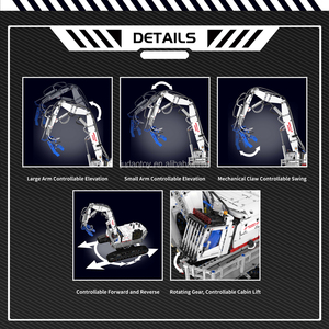 Stampo re 17062 costruzione di demolizione modello di blocchi di costruzione giocattoli 4195 MOC mattoncini kit Bulldozer giocattoli educativi per - Product Image 4
