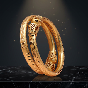Gold Plated Floral Design Kada <b>Bangles</b> for Women Traditional Luxury Fashion <b>Bangle</b> Dye Gold Kada <b>Bangles</b> - Product Image 6