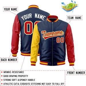 Custom Men's Bomber Jacket Lightweight Windbreaker Zip <b>Up</b> Coat Personalized Stitched <b>Letters</b> Number Autumn Casual Wear - Product Image 3