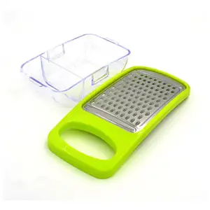 Multifuncional Plástico Aço Inoxidável Queijo Ferramentas Slicer Vegetal Box Ralador De Queijo com Recipiente