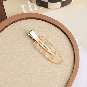 Kinling OEM diseño Vintage ácido acético lado Corea del Sur Internet celebridad Simple Ins sin costuras flequillo pinza de pelo - Product Image 4