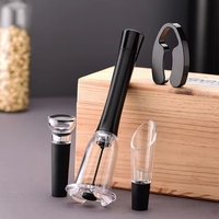 Vente en gros Extracteur de bouchon manuel à pression d'air facile Ouvre-bouteille de vin avec pompe à air Ensemble avec coupe-feuille Bouchon de vin sous vide Verseur
