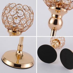 CY Hot Sale Classical Crystal Candle Holders Wedding Crystal Gold Pillar Candlestick Home <b>Party</b> Decoration - Product Image 6