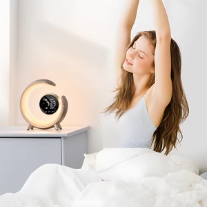 Comodino camera da letto bambini luna orologio tavolo Led colorato <span class=keywords><strong>digitale</strong></span> sveglia luce di simulazione e lampada sveglia sveglia - Product Image 6