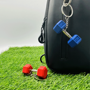 Portachiavi Mini Manubrio Esagonale in Gomma Personalizzato per Palestra, Fitness e Promozioni - Product Image 2