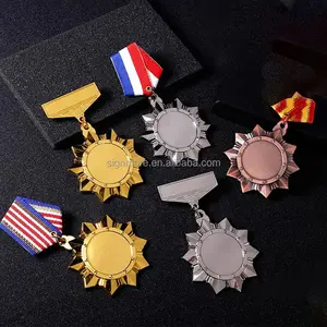Medalla de Honor personalización Golden mixed pin metal insignias empresa insignia personalizar