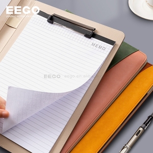 Custom Logo Premium PU Leather <strong>Document</strong> Organizer Business Portfolio Bag <strong>File</strong> <strong>Folders</strong> Check Presenter With Card Holder - Product Image 3