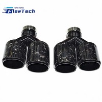Pipa Knalpot Dual Outlet 1-ke-2 Stainless Steel Lapis Tunggal dengan Potongan Sudut Lurus/Potongan Datar untuk Modifikasi Mobil
