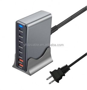 670W Multi Port 8-port USB GaN Fast Charging Desktop Charger <b>Adapter</b> 140W Laptop and Tablet Fast Charger - Product Image 2