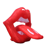 Décoration Lèvre rouge avec longue langue Gonflable Imperméable Durable Taille personnalisée