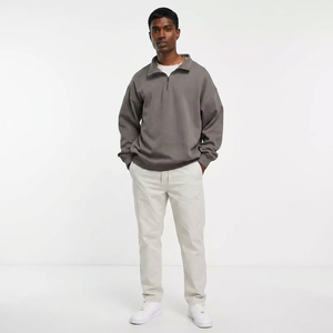 2026 High Quality Men's Quarter Zip <b>Neck</b> <b>Mock</b> Sweatshirt Sport Zipper Half Zip Up Pullover Hoodie Sweatshirt Men - Product Image 1
