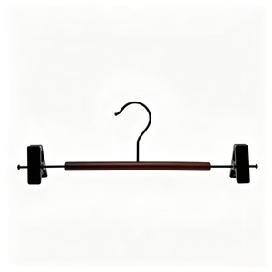 Wooden Pant Hangers With Clips Non Slip Anti Marking Minimalist Design For Clothing Storage Home Hotel Dormitory Use - Product Image 2