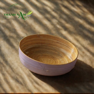 Nouvelle Arrivée Bol en Bambou Lumineux Classique Coloré Personnalisé Écologique Jetable Diamètre 20cm pour Fêtes, Maison et Cuisine - Product Image 6