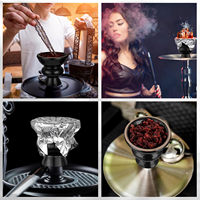 Ensemble de narguilé en verre en acier inoxydable de haute qualité à bas prix boîte-cadeau d'outil de narguilé shisha de haute qualité