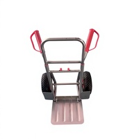 Chariot pliable en acier robuste avec poignée télescopique, 2 roues, capacité de charge de 100 kg