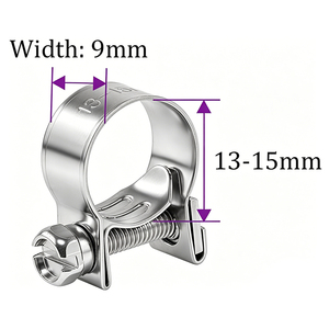Colliers de serrage sur mesure non standard pour tuyaux, de 6 mm à 400 mm, type Jubilee avec vis Phillips 304 - Product Image 3
