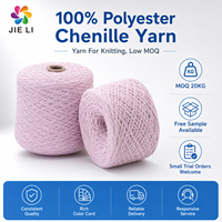 Fil chenille 100% polyester, fil fantaisie en velours doux pour la décoration intérieure, rideaux, coussins, couvertures, matière première textile en gros