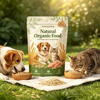 Sachet Doypack en aluminium et nylon imprimé numériquement avec fermeture éclair haute résistance à l'humidité pour l'emballage d'aliments pour animaux de compagnie