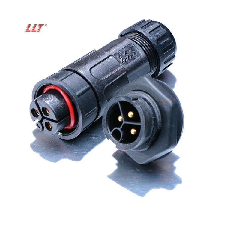 Llt M19 2 3 4 5 6 7 8 9 10 11 12 13 14 15 16 17 18 Pin Ip67 Ip68 Waterdichte Paneelmontage Led Light Connector