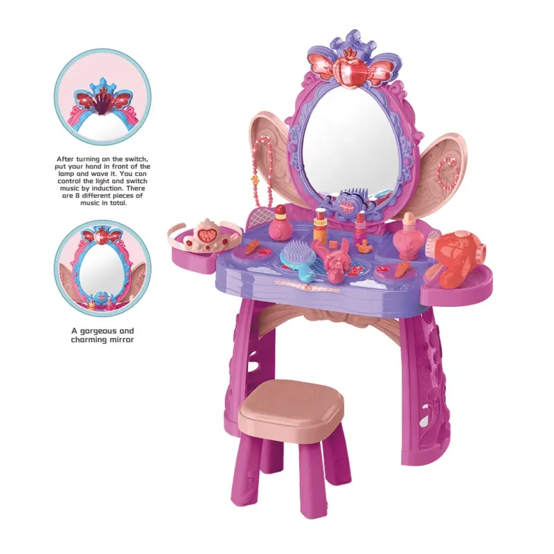 Juguetes Para Los Ninos Baby Doen Alsof Cosmetica Set Prinses Luxe Kaptafel Meisje Make-Up Speelgoed