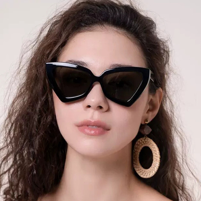 2025 Cheap Custom logo Oversize Arrival Vintage Women Fashion Cat Eye Luxury Designer Sunglasses Men for Women