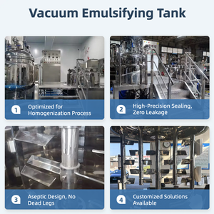 Machine de mélange de liquides pour la fabrication de cosmétiques, en acier inoxydable, contrôlée par PLC, avec écran tactile, pour le traitement chimique automatique - Product Image 4