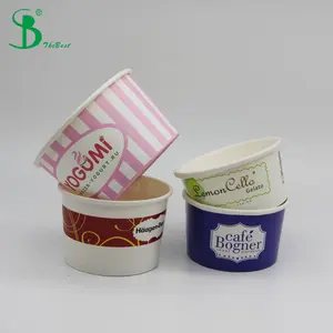 Fabricante de vasos de helado, taza de papel desechable respetuosa con el medio ambiente, con tapa, contenedores de papel, cuencos