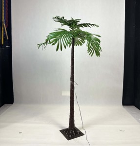 Thiết kế mới 2025 cây cọ nhân tạo cây dừa LED thắp sáng Cây giáng sinh với đèn trắng ấm - Product Image 1