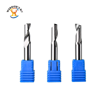 Fraise à queue CNC en carbure plaqué titane haute précision Warrior's Bit, queue de 4mm, 5mm, 6mm, à une seule dent, pour aluminium OEM/ODM