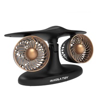 Modèle d'avion décoratif lumineux coloré BETTER, avec double ventilateur, pour table