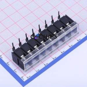 KF28R-7.62-8P Barrier Terminal Block Bent Lead Through Hole,P=7.62mm Connector With Cover Plate 7.62mm 1x8P Right Angle Pin - Product Image 1