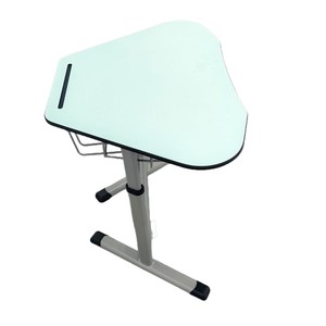 Escritorio Escolar Moderno con Superficie de Plástico Azul, Escritorio Duradero en Forma de Abanico para Estudiantes - Product Image 5