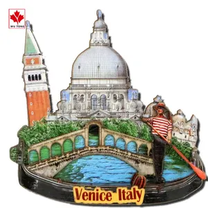 Fabrik benutzer definierte 3D Souvenirs Harz Magnete Poly resin Venedig Kühlschrank Magnete für Geschenk