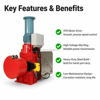 Enrollador de Cable Motorizado para Grúa Portuaria, Descargador de Barcos, Equipo Industrial de Minería para Exteriores, Acero Inoxidable AISI304, 400V, 50Hz