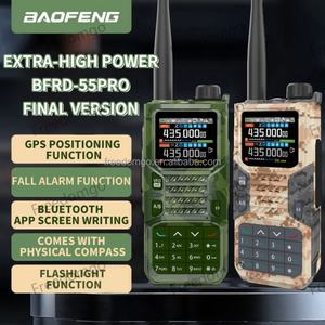 Nouvelle talkie-walkie sans fil longue portée BFRD-55PRO 2026, 10W haute puissance, bande aérienne VHF/UHF, résistante à l'eau IPX-1, 0-5 km en extérieur - Product Image 2
