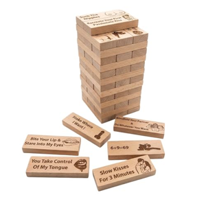 Jeu de Tour à Empiler, Activités pour Couples, Idées de Soirée Romantique, Jeu de Soirée pour Adultes, Cadeau Saint-Valentin, Jeu de Blocs à Empiler - Product Image 1