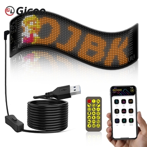 Colorful Car Devil Eyes Light Led Soft Screen DIY Car Windshield Dynamic LED Smart <b>Phone</b> App <b>Control</b> Flexible Matrix Screen - Product Image 3